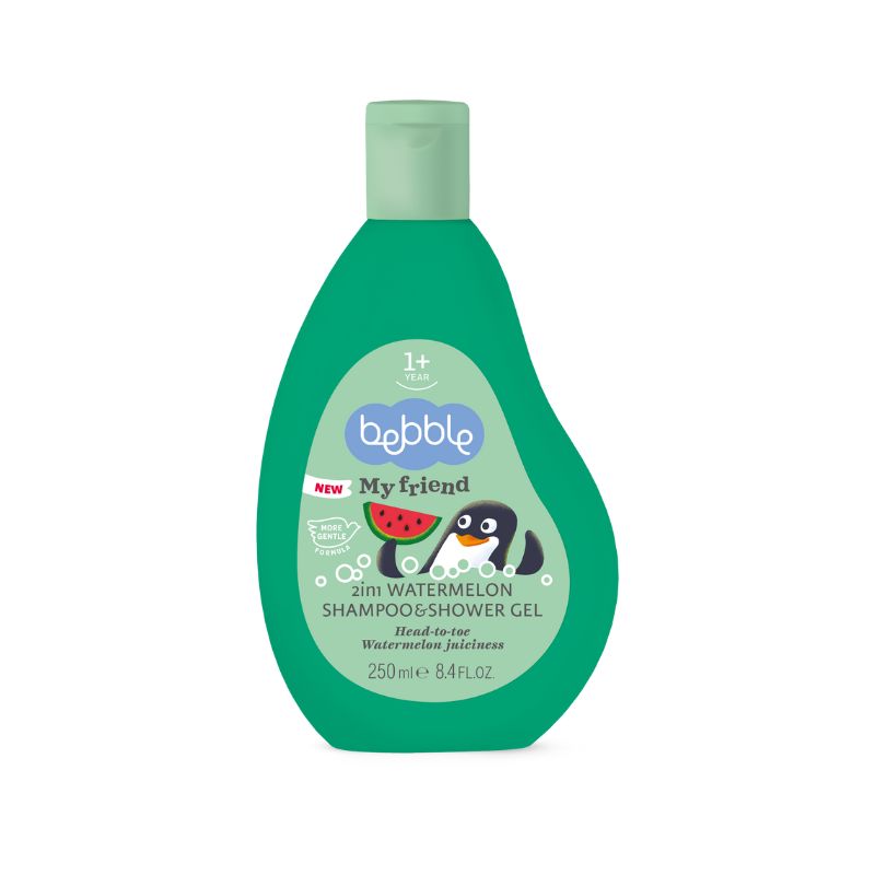 Sampon si gel de dus 2in1 My Friend, pepene verde, 250 ml, Bebble 