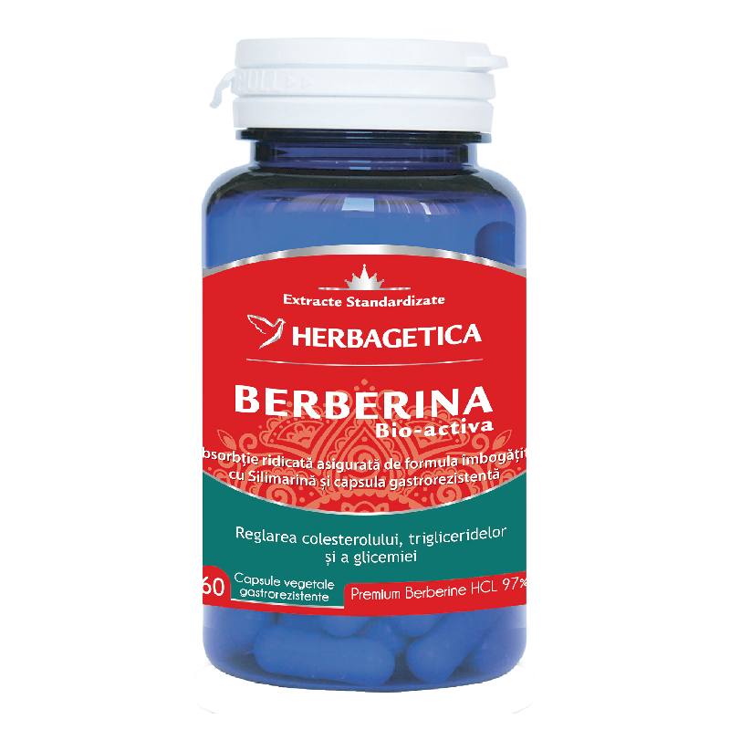 Berberina Bio-activa, 60 capsule, Herbagetica