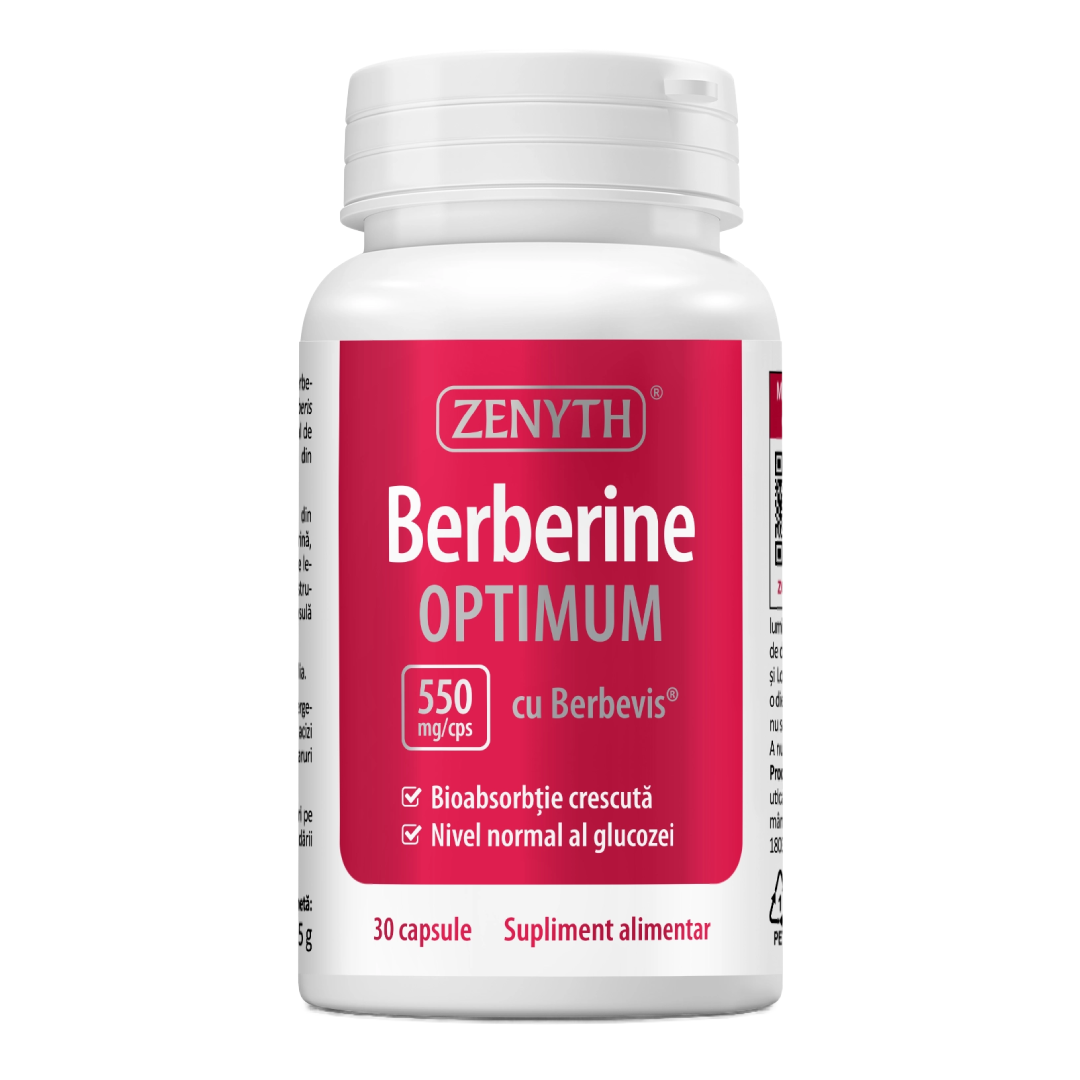 Berberine Optimum cu Berbevis® extract 550 mg, 30 capsule, Zenyth