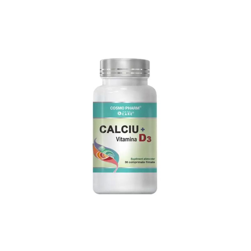 Calciu+Vitamina D3, 30 tablete, Cosmopharm