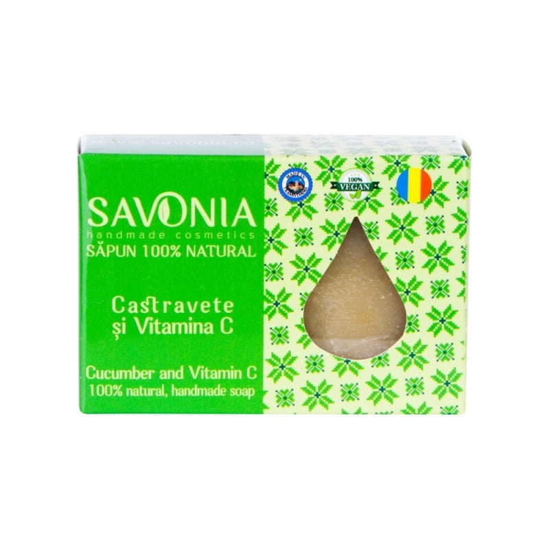 Sapun Natural Castravete si Vitamina C, 90g, Savonia