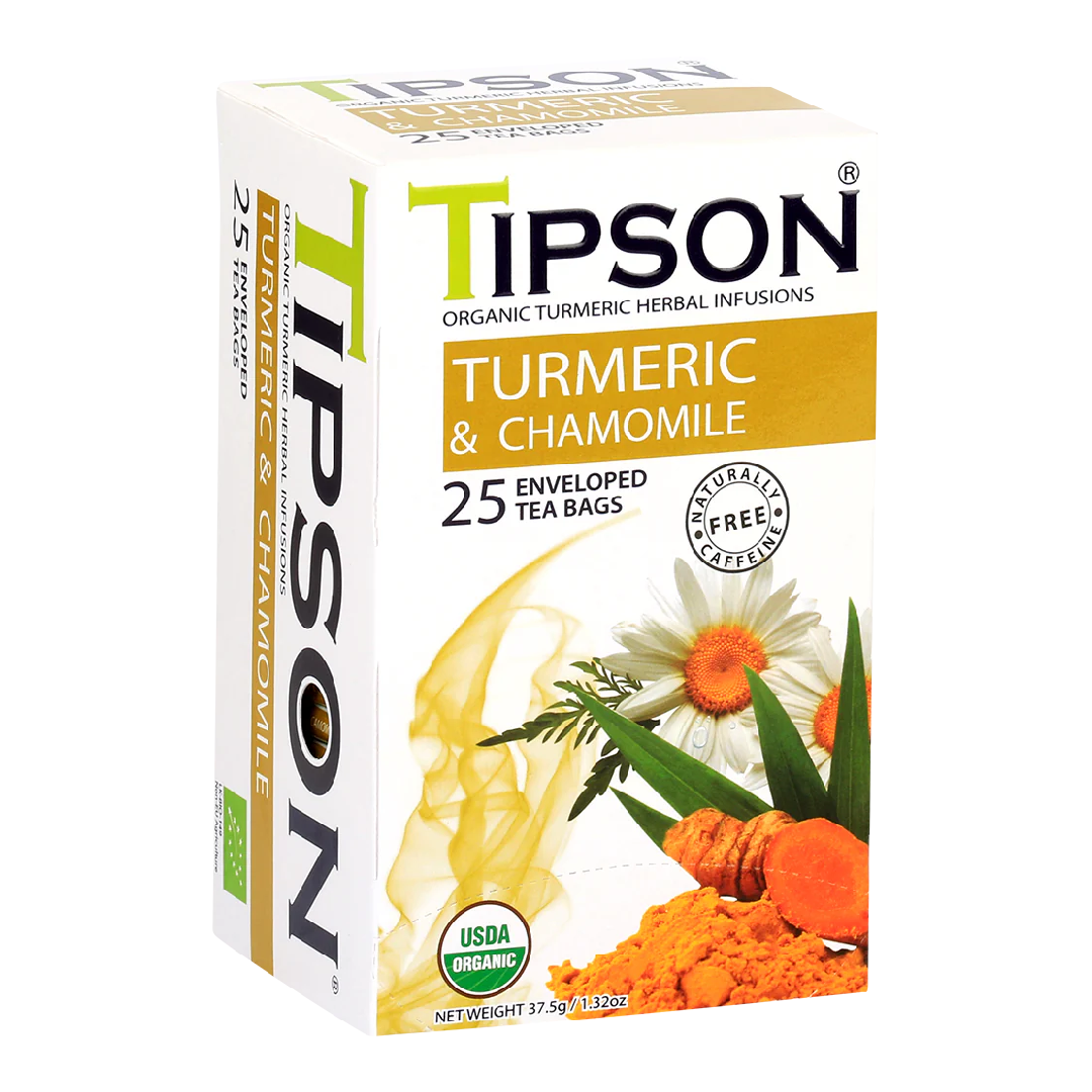 Ceai Eco turmeric & camomile, 25 plicuri, Tipson