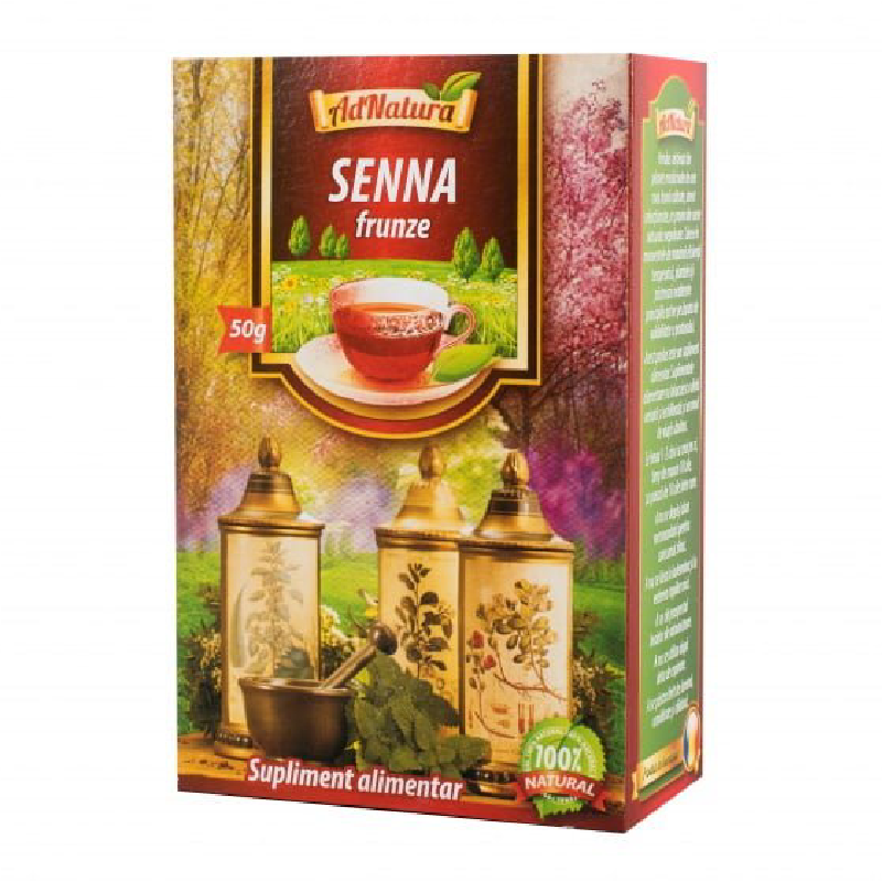 Ceai Senna frunze, 50 g, AdNatura
