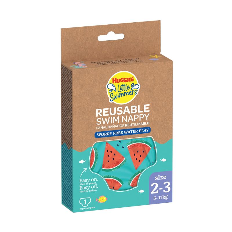 Scutec Chilotel Baie Refolosibil, Watermelon, Nr. 2-3, 5-11kg, 1 Bucata, Huggies