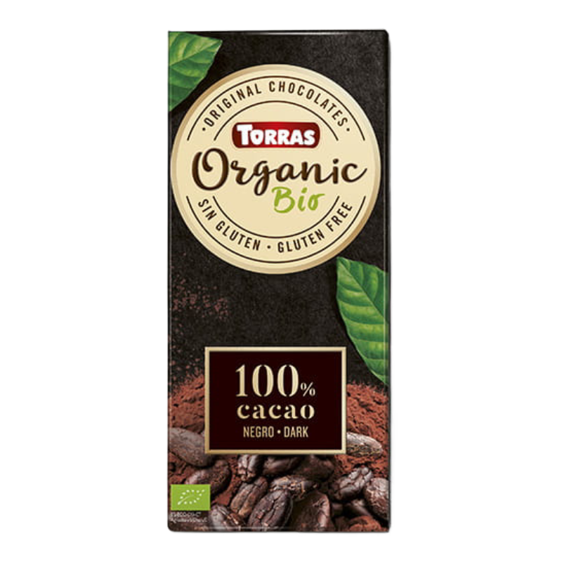 Ciocolata Organic Bio, neagra100% cacao , 100g, Torras