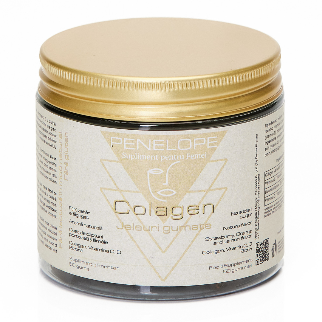Jeleurile gumate cu colagen Penelope, 50 bucati, Deltha Pharma