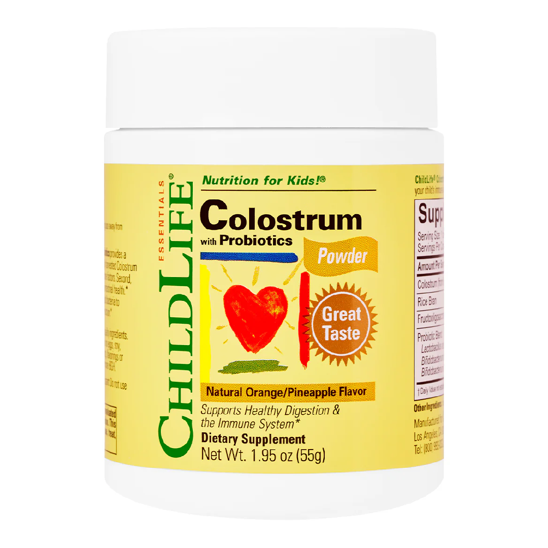 Colostrum cu probiotice pudra, Portocala si Ananas, 55 g, Childlife Essentials