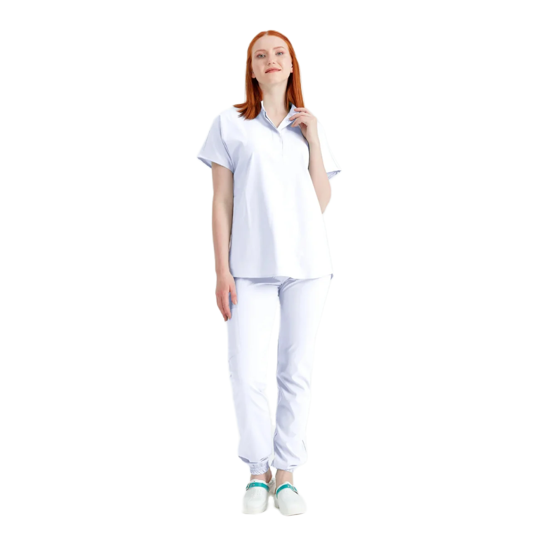 Costum medical unisex, alb, model Activity, marime S Activity imagine noua