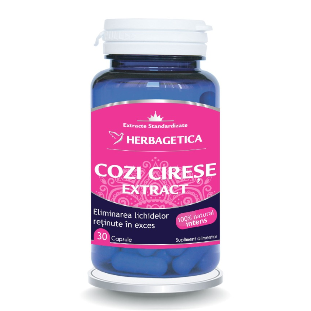 Extract de Cozi de cirese, 30 capsule, Herbagetica