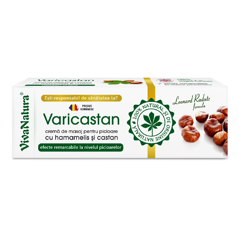Crema de masaj pentru picioare Varicastan, 75 ml, Vivanatura