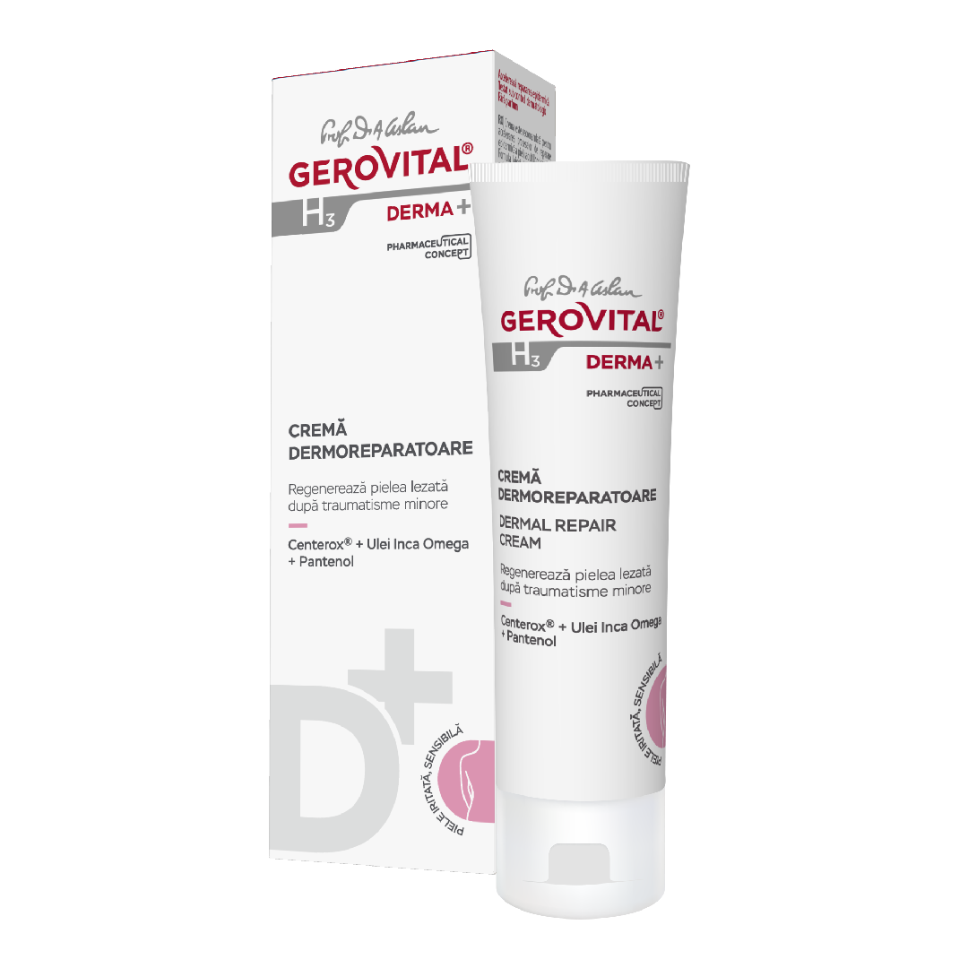 Crema Dermoreparatoare H3 Derma+, 50 Ml, Gerovital
