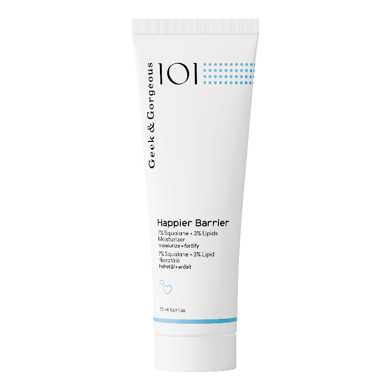 Crema hidratanta cu 7% Squalan+ Lipide Happier Barrier, 50 ml, Geek&Gorgeous