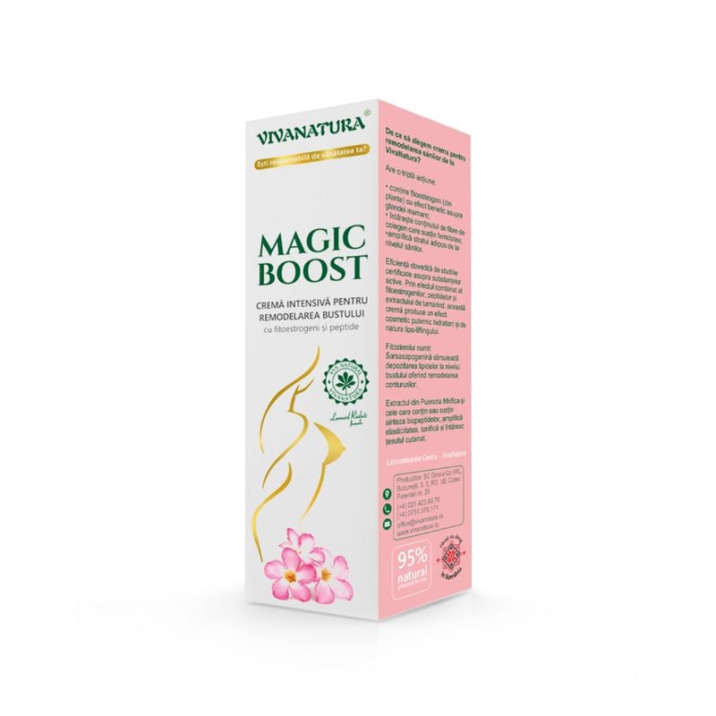 Crema Intensiva Pentru Remodelarea Bustului Magic Boost, 145 Ml, Vivanatura