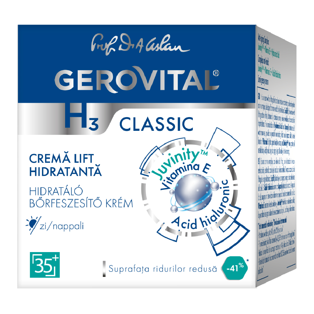Crema Lift Hidratanta De Zi H3 Classic, 50 Ml, Gerovital