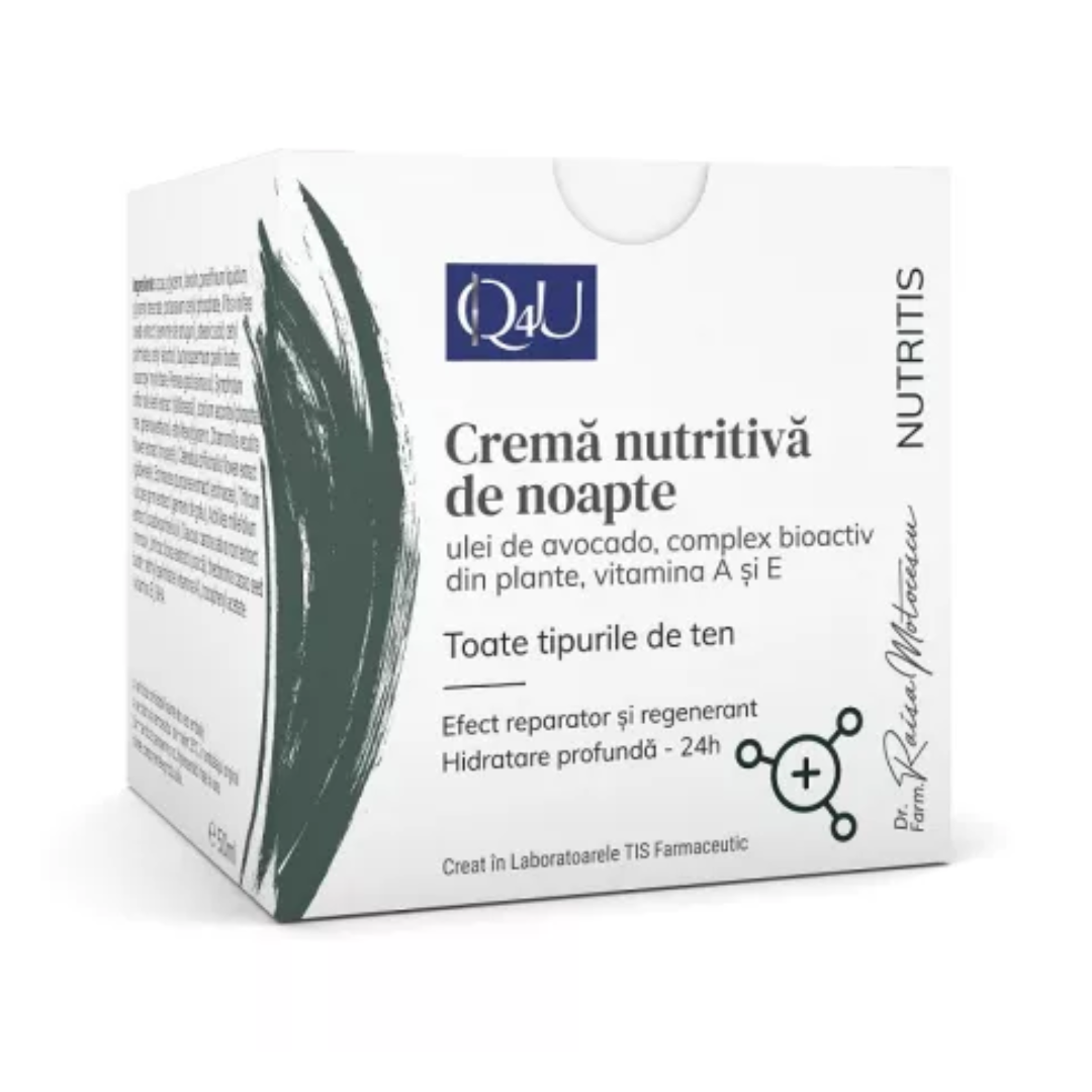 Crema nutritiva de noapte Nutris Q4U, 50ml, Tis Farmaceutic