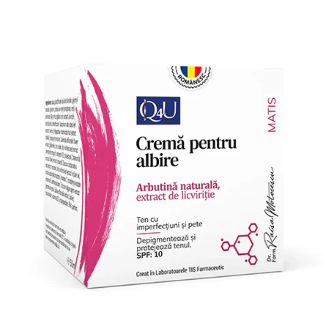 Crema pentru albire Matis Q4U, 50 ml, Tis Farmaceutic