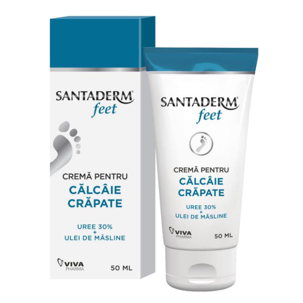 Crema Pentru Calcaie Crapate Santaderm Feet, 50 Ml