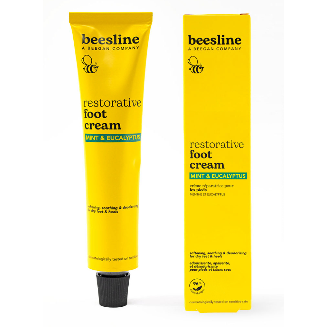 Crema reparatoare pentru picioare, Menta si Eucalipt, 100 ml, Beesline