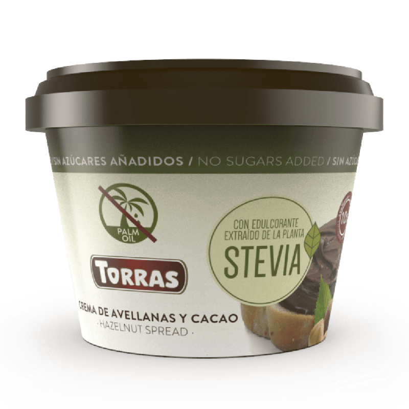 Crema Tartinabila De Ciocolata Cu Alune Si Stevia, 200g, Torras