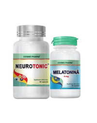 Cosmo Neurotonic, 30 capsule + Melatonina, 10 capsule Cadou