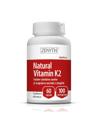 Natural Vitamin K2 100mcg x 60cps.