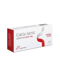 Calciu lactic 500mg, 20 comprimate OZ