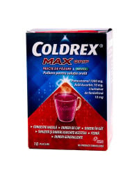 Coldrex MaxGrip fructe de padure&mentol x 10plicuri pulb.pt.susp.orala
