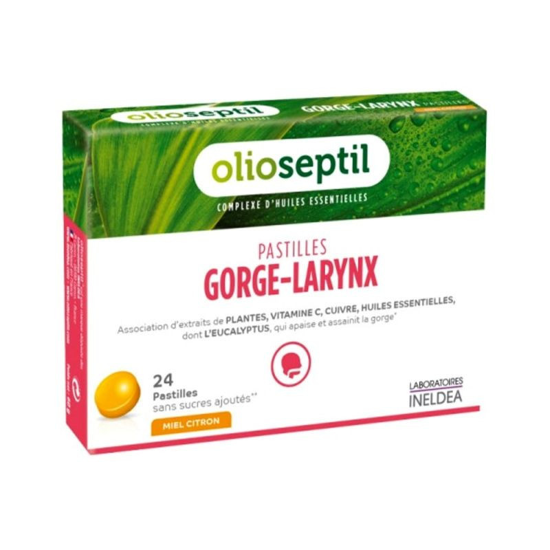 Gorge Larynx Olioseptil, 24 pastile, Laboratoires Ineldea