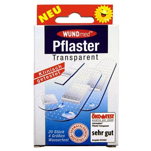Plasturi  transparenti de diferite marimi, 20 bucati, Wundmed