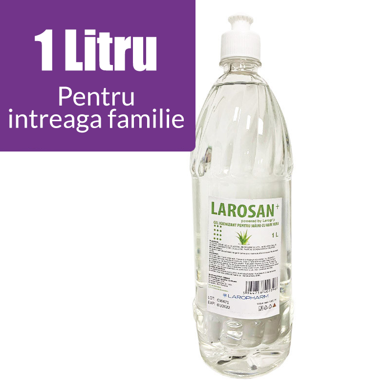 Larosan+ gel igienizant pentru maini cu aloe vera, 1000ml