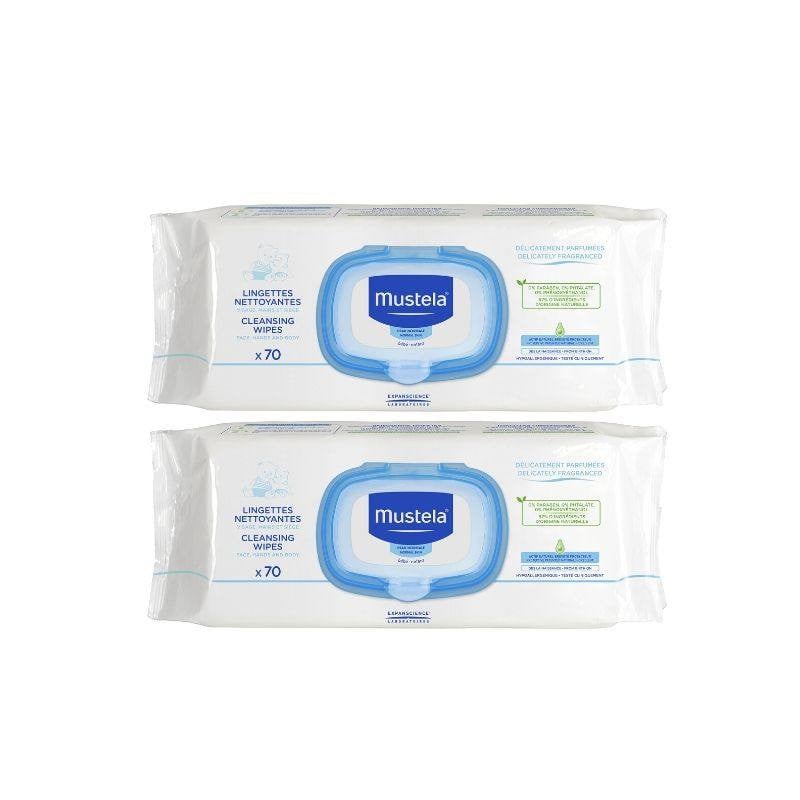 Mustela PACHET Servetele dermo-calmante, 70 bucati 1+1  CADOU