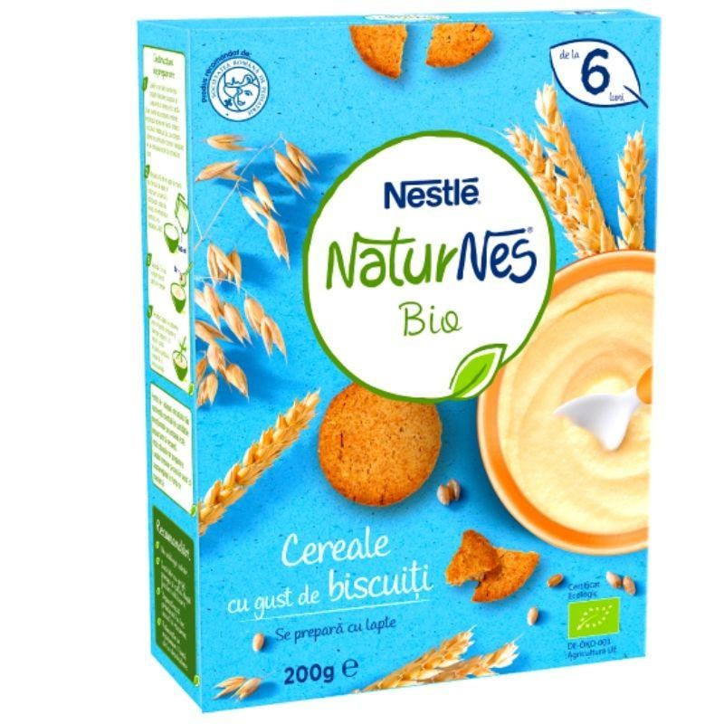 Nestle Naturnes Cereale Bio, gust de Biscuiti, 200g