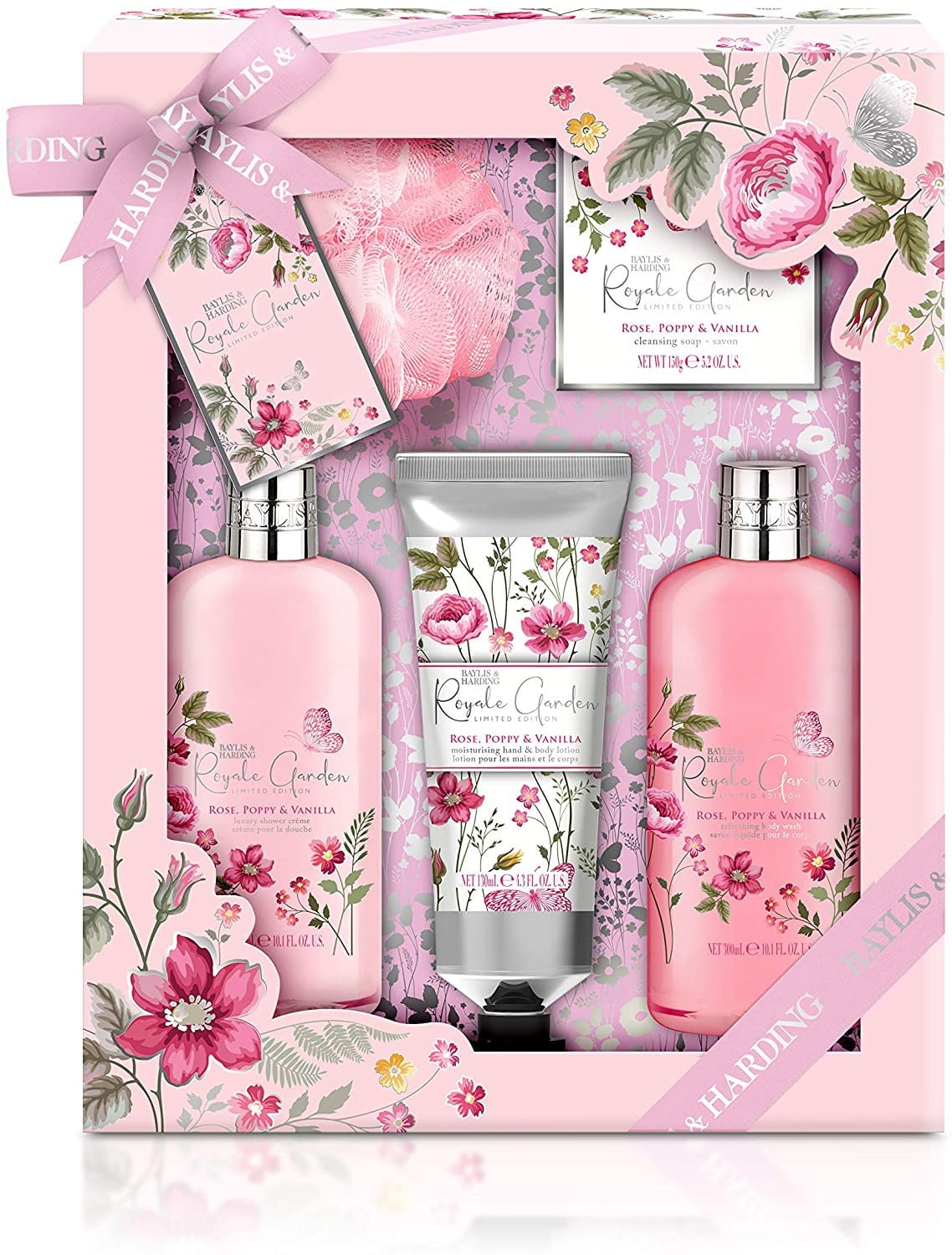 Baylis and Harding Set 5 piese RG205PSET – Burete/Crema dus 300ml/Lotiune maini și corp 130ml/Sapun lichid 300ml/Sapun 150g