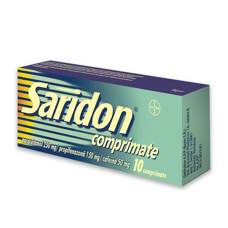 Saridon, 10 comprimate