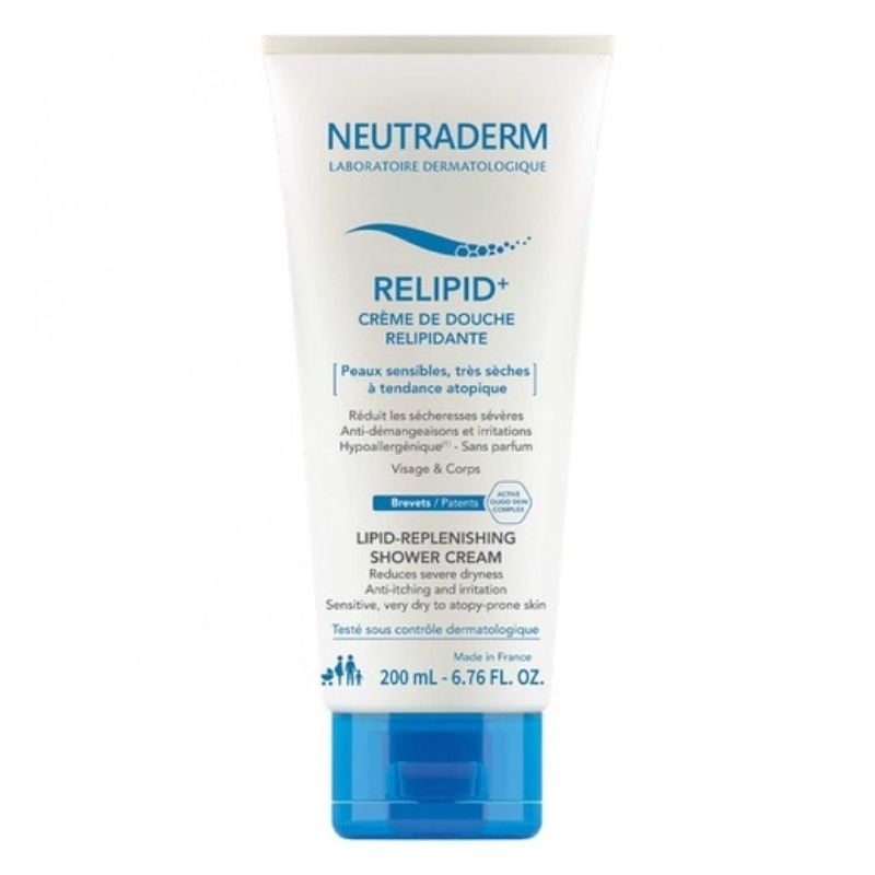 Neutraderm Relipid+ Crema de dus relipidizanta pentru corp si fata, 200 ml