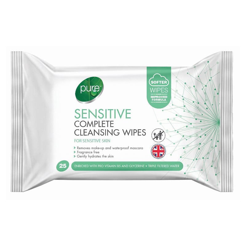 Pure servetele umede demachiante cu aloe vera, 25 bucati
