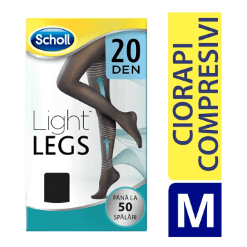 Scholl Ciorapi Picioare Usoare 20 DEN Negru, M