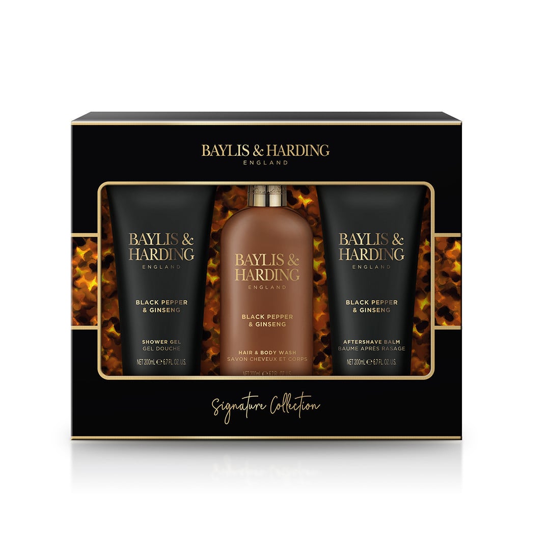 Set cadou Baylis & Harding cu Ginseng si Piper Negru, 3 piese, pentru barbati BH21BP3PC