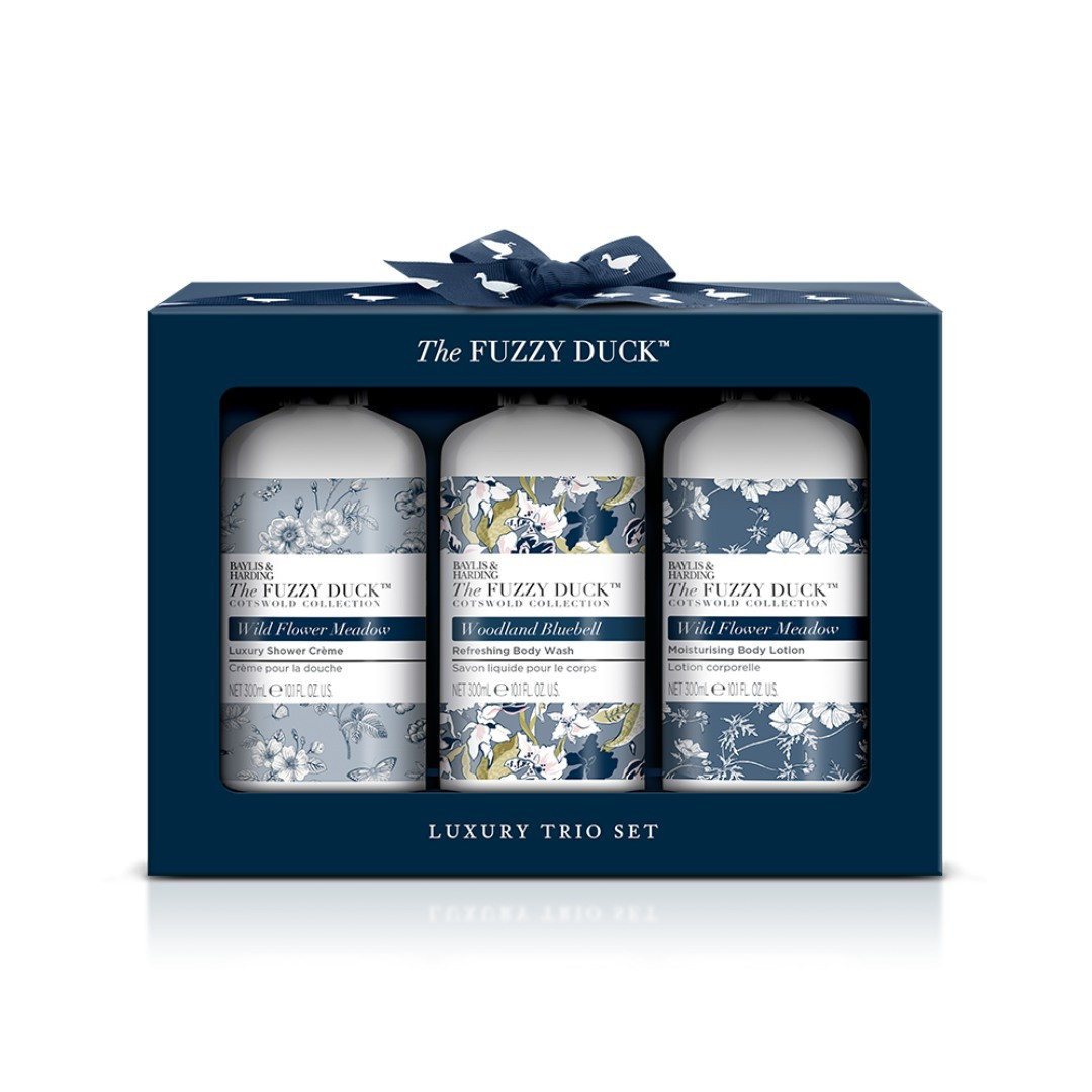 Set cadou Baylis&Harding cu Wild Flower Meadow si Woodland Bluebell, 3 piese, FDCF213PSET