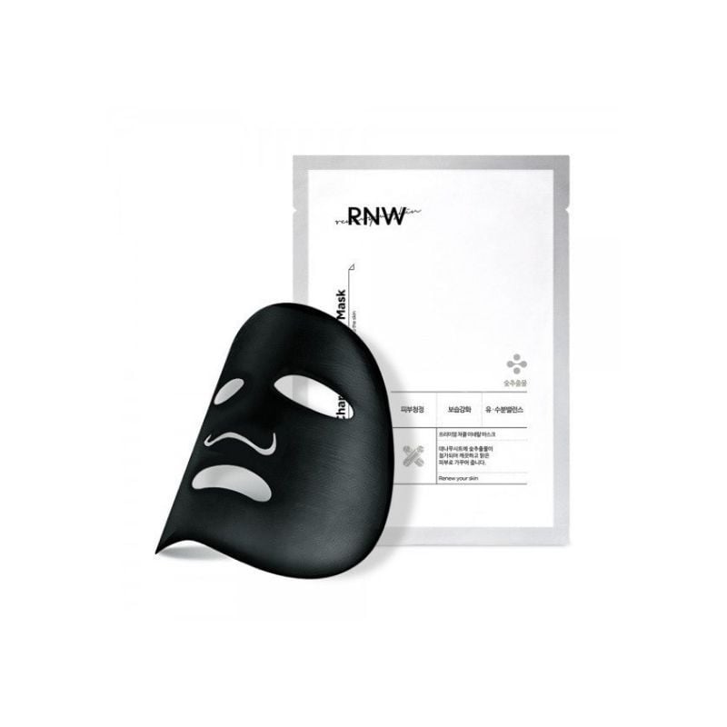 Masca tip servetel cu carbune mineral pentru curatarea fetei, 1 bucata, RNW