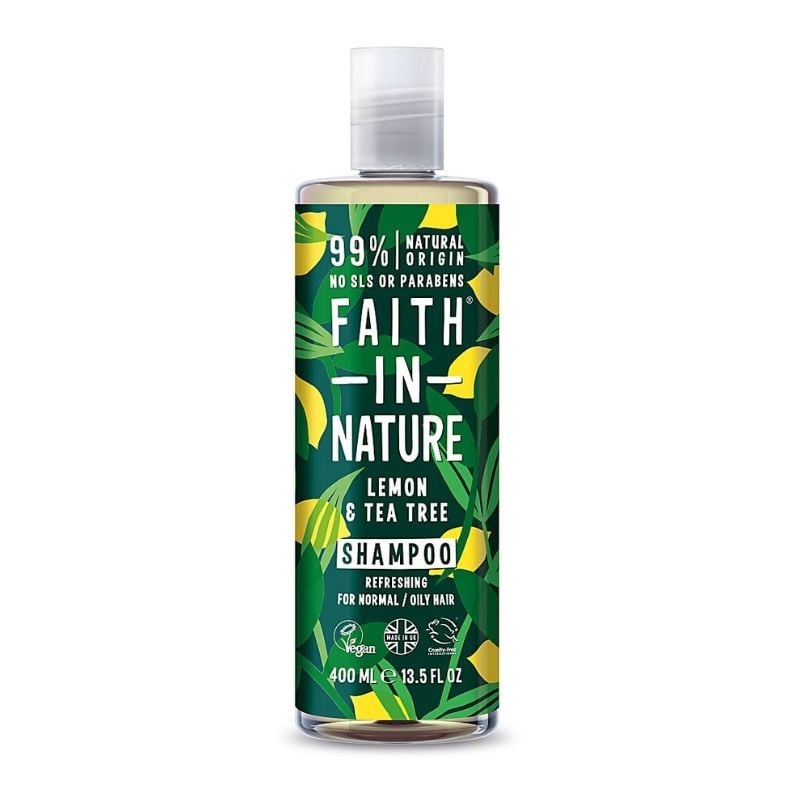 Faith in Nature Sampon natural revigorant cu lamaie si tea tree, 400 ml