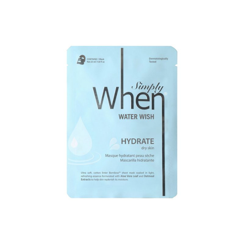 Masca faciala cu acid hialuronic si aloe vera, Water Wish, 23ml, Simply When