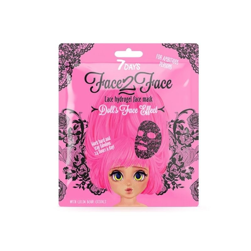 7DAYS Masca de fata Face2face din Dantela cu Extract de Cacao, 28g