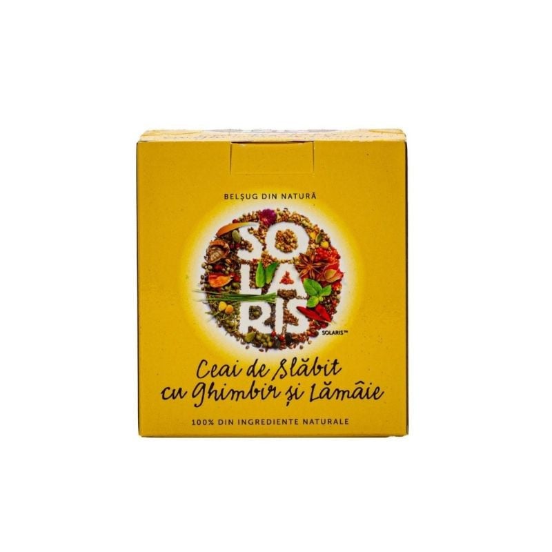 Ceai de slabit cu ghimbir si lamaie, 20 plicuri, Solaris
