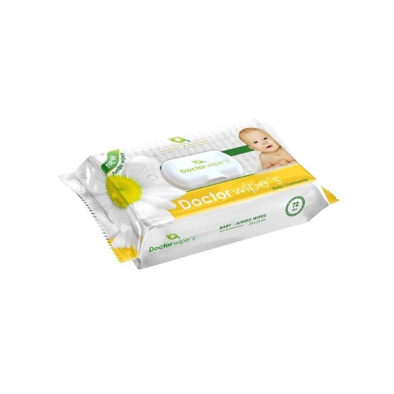 Servetele umede cu extract de Musetel, pentru copii, cu capac 72 bucati, Dr Wipes