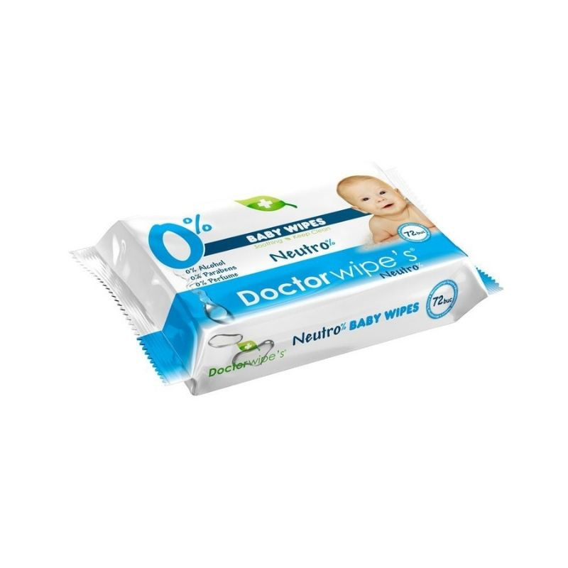 Servetele umede pentru copii, Neutro, 72 bucati, Dr Wipes
