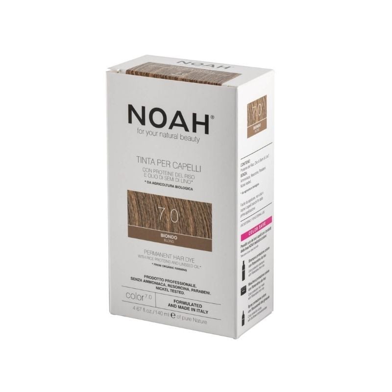 Noah Haarfarbe Nr. 7.0 Blond – 140 Ml Mit Reisprotein & Leinsamenöl, Ohne Ammoniak & Parabene