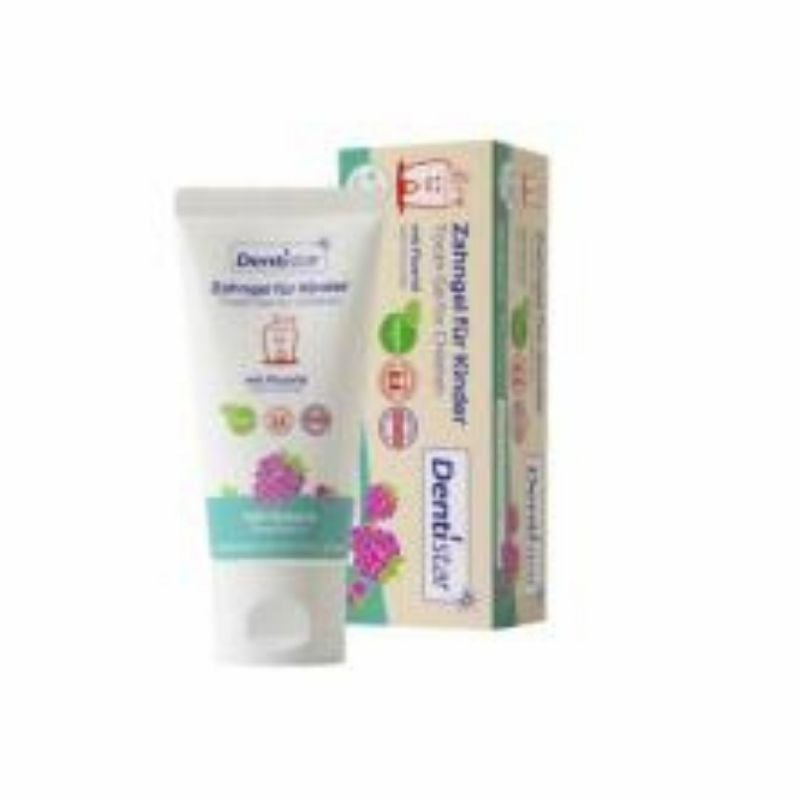 Dentistar Pasta de dinti cu aroma de zmeura, cu fluor, 12luni+, 60ml