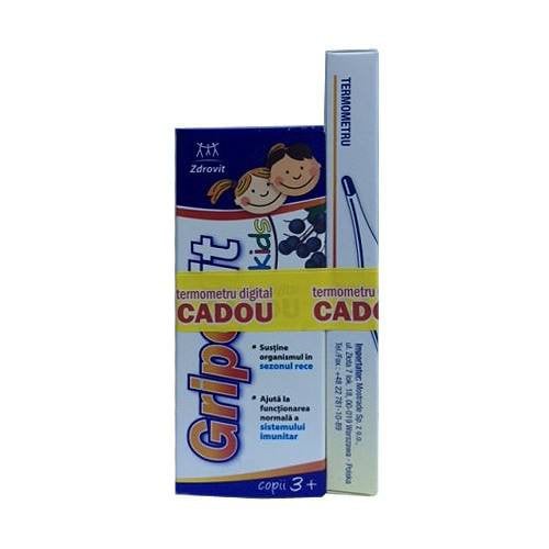 Gripovit Kids sirop soc 150 ml + termometru digital