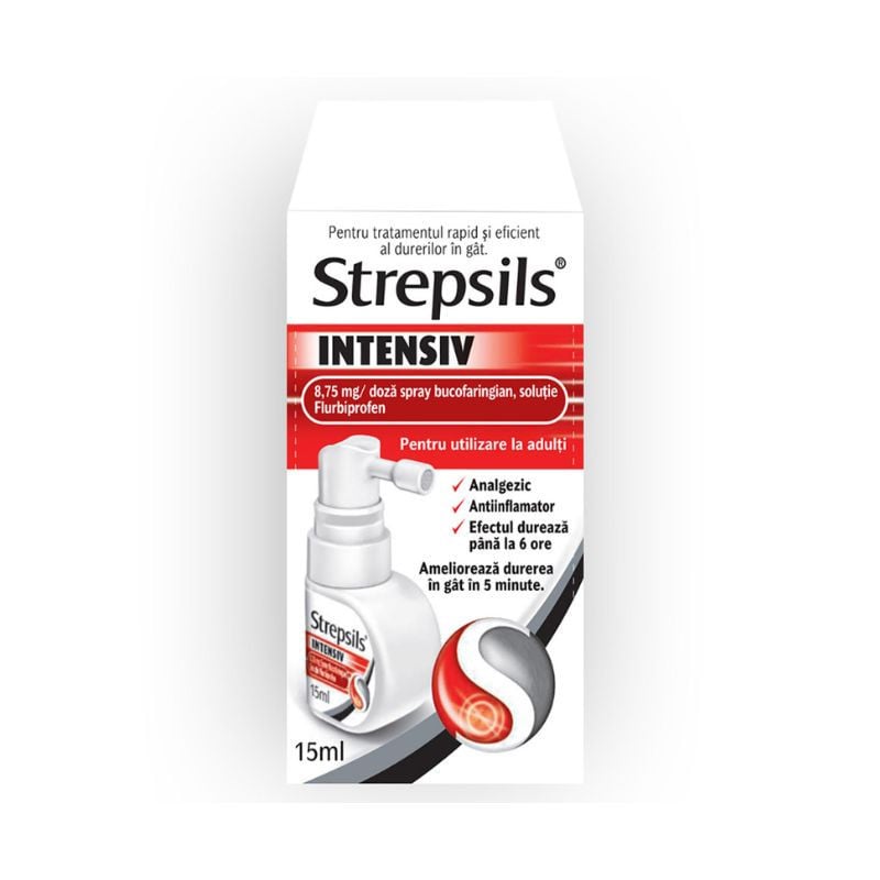 Strepsils Intensiv spray bucofaringian, 15ml